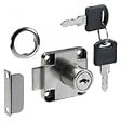 HETTICH - Serrure de meuble acier en applique HETTICH AXE 25 mm réversible - vignette