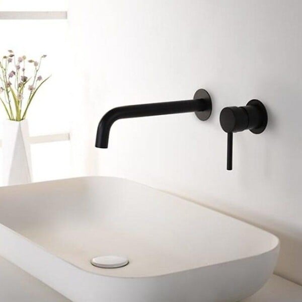 IMEX PRODUCTS - Robinet mitigeur mural encastré ETNA noir mat - large