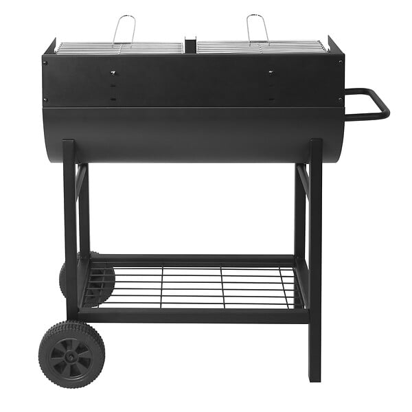 RED DECO - Barbecue charbon de bois 2 grilles ALABAMA Noir Acier inoxydable - large