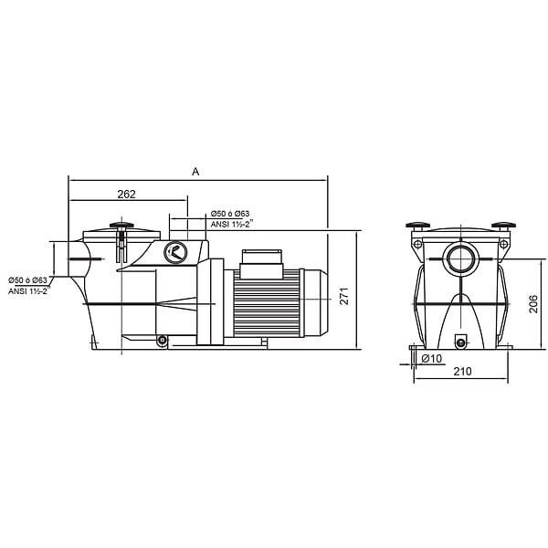 KRIPSOL - pompe de filtration 29,5m3/h mono - ks300m - large