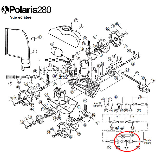 POLARIS - vanne de recul de rechange pour polaris 280 - g52 - large