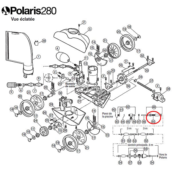 POLARIS - Crépine Métal Filtre En Ligne Pour Polaris 180/280/380 - 48-222 - large