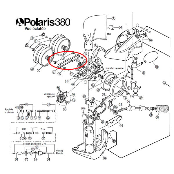 POLARIS - Kit De Courroies, Petite Et Grande Pour Robot Polaris 380 - 9-100-1017 - large