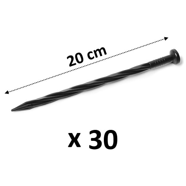 GT MARKET - Bordure de jardin flexible grise - 4 cm x 10 mètres avec 30 piquets d'ancrage - large