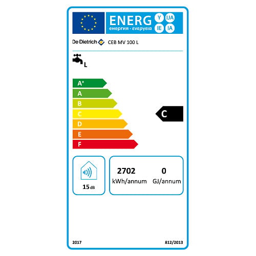 DE DIETRICH - Chauffe eau électrique Vertical Mural De Dietrich Blindé 100 L - large
