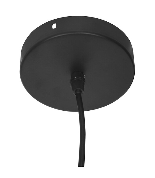 ATMOSPHERA - Luminaire Suspension en Bois et métal Noir D 15 cm - large