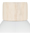 ATMOSPHERA - Luminaire Suspension en Bois et Métal Blanc D 15 cm - vignette