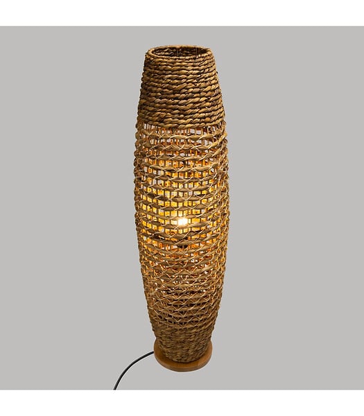 ATMOSPHERA - Lampadaire en métal et bois naturel H 118 cm - large