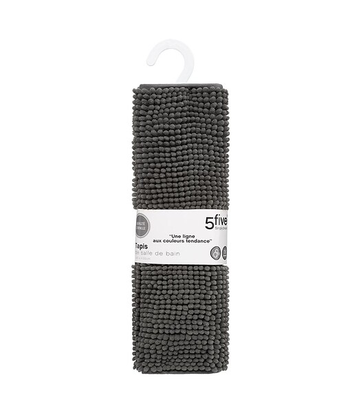 5 FIVE SIMPLY SMART - Tapis de Salle de bain Gris chenille 50 x 80 cm - large
