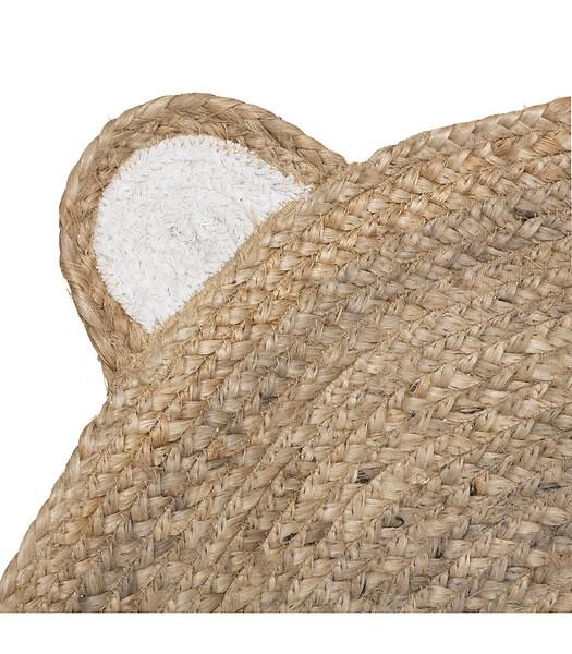ATMOSPHERA - Tapis enfant Ourson en jute D 100 cm - large