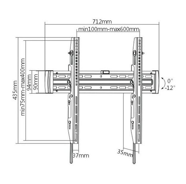 MBG - Support Mural Inclinable Pour écran De 40'' à 70'' - T4070 - large