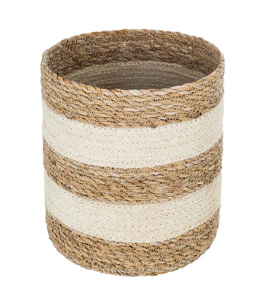 ATMOSPHERA - Set de 4 Paniers de rangement en Jute et Seagrass blanc et naturel - large