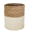 ATMOSPHERA - Set de 4 Paniers de rangement en Jute et Seagrass blanc et naturel - vignette