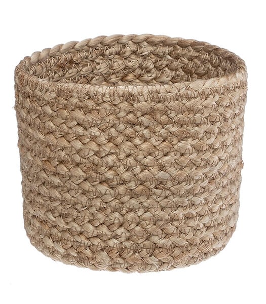ATMOSPHERA - Set de 3 Paniers de rangement en Jute Naturel et Blanc - large
