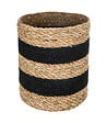 ATMOSPHERA - Set de 4 Paniers de rangement en Jute et Seagrass noir  et naturel - vignette