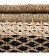 ATMOSPHERA - Set de 8 Paniers de rangement en Seagrass Beige et Noir - vignette
