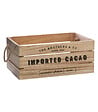 ATMOSPHERA - Lot de 3 Caisses de rangement Cagettes en Bois naturel et Corde - vignette