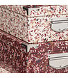 5 FIVE SIMPLY SMART - Lot de 6 Boîtes de rangement avec poignées et coins en métal déco Délicatesse - vignette