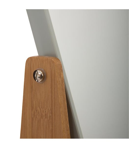 5 FIVE SIMPLY SMART - Miroir pivotant support en Bambou 1 face normale  et 1 face grossissante x3 - large