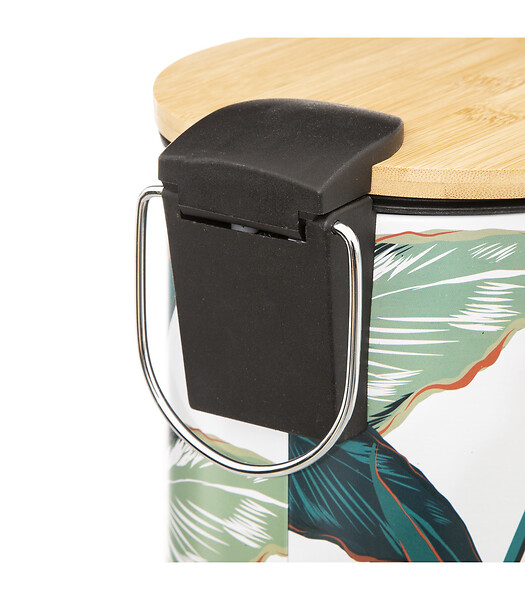 5 FIVE SIMPLY SMART - Poubelle en métal et bambou Soft Close 3 L déco Palawan - large