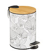 5 FIVE SIMPLY SMART - Poubelle en métal et bambou Soft Close 3 L déco Blackflora - vignette