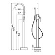 STANO - Robinet mitigeur baindouche sur pied DEBRIO pour baignoire îlot - vignette