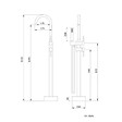VALAZ - Robinet mitigeur baindouche sur pied CALGARY noir mat - vignette