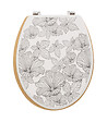 5 FIVE SIMPLY SMART - Abattant WC en Bois & Charnières en zinc Déco Blackflora - vignette