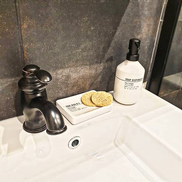 ESSEBAGNO - Cambridge mitigeur lavabo orb noir vieilli - large