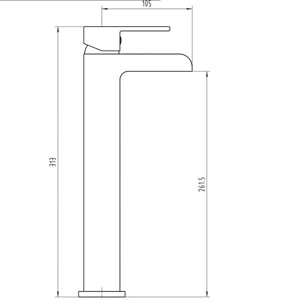 STANO - Robinet mitigeur lavabo cascade réhaussé TANO - large