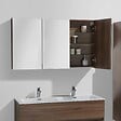 STANO - Armoire de toilette bloc-miroir SIENA largeur 120 cm noyer - vignette