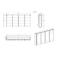 STANO - Armoire de toilette bloc-miroir SIENA largeur 144 cm blanc laqué - vignette