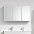 STANO - Armoire de toilette bloc-miroir SIENA largeur 120 cm blanc laqué - vignette