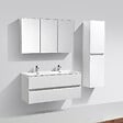 STANO - Armoire de toilette bloc-miroir SIENA largeur 120 cm blanc laqué - vignette