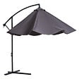 OUTSUNNY - Parasol déporté octogonal inclinable manivelle pied acier Ø 3 x 2,5H m gris - vignette