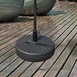 OUTSUNNY - Pied de parasol rond base de lestage parasol Ø 51 x 30H cm HDPE motif rosace surface texturée noir - vignette