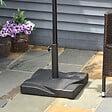 OUTSUNNY - Pied de parasol base de lestage parasol carré dim. 41,5L x 41,5I x 35H cm poids net 20 Kg ciment HDPE noir - vignette