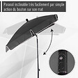 OUTSUNNY - Parasol rectangulaire inclinable alu acier polyester haute densité diamètre 2 m gris - vignette