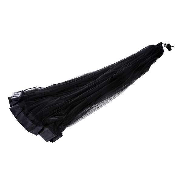 OUTSUNNY - Moustiquaire cylindrique pour parasol 3 m diamètre avec fermeture éclair et lestage noir - large