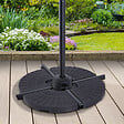 OUTSUNNY - Lot de 4 poids de lestage pour parasols déportés dim. totales 48L x 48l x 8H cm polyéthylène haute densité noir - vignette