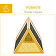 PAWHUT - Clapier triangulaire de sol enclos extérieur niche double porte dim. 116L x 62l x 53H cm bois massif pin - vignette