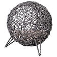 PAWHUT - PawHut Panier chat lit chat cosy grand confort dim. Ø 52 x 58H cm coussin moelleux beige inclus résine tressée imitation rotin gris - vignette