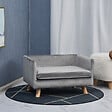 PAWHUT - Canapé chien lit pour chien design scandinave coussin moelleux pieds bois massif dim. 64 x 45 x 36 cm velours gris - vignette