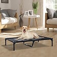 PAWHUT - Lit sur pieds pour chien chat lit de camp animal lit surélevé Oxford textilène micro-perforé dim. 92L x 76l x 18H cm noir - vignette
