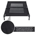 PAWHUT - Lit sur pieds pour chien chat lit de camp animal lit surélevé Oxford textilène micro-perforé dim. 92L x 76l x 18H cm noir - vignette