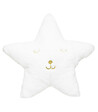 ATMOSPHERA - Coussin décoratif Étoile en Fourrure Blanche motif brodé 39 x 39 cm - vignette