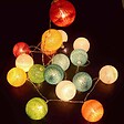 LUMISKY - Guirlande solaire MIMY COLORS 10 boules coton 3.8M - vignette