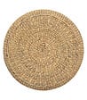 ATMOSPHERA - Pouf en jacinthe d'eau tressée D 55 cm - vignette