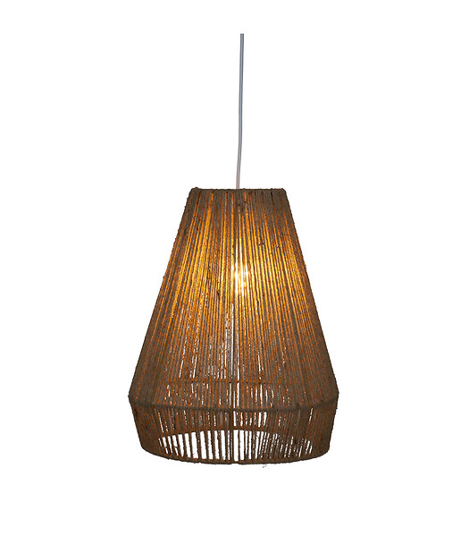 ATMOSPHERA - Luminaire Suspension Corde en Jute caramel D 34 cm - large