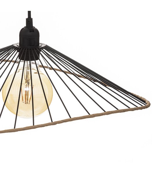 ATMOSPHERA - Luminaire Suspension en Métal Noir D 45 cm - large